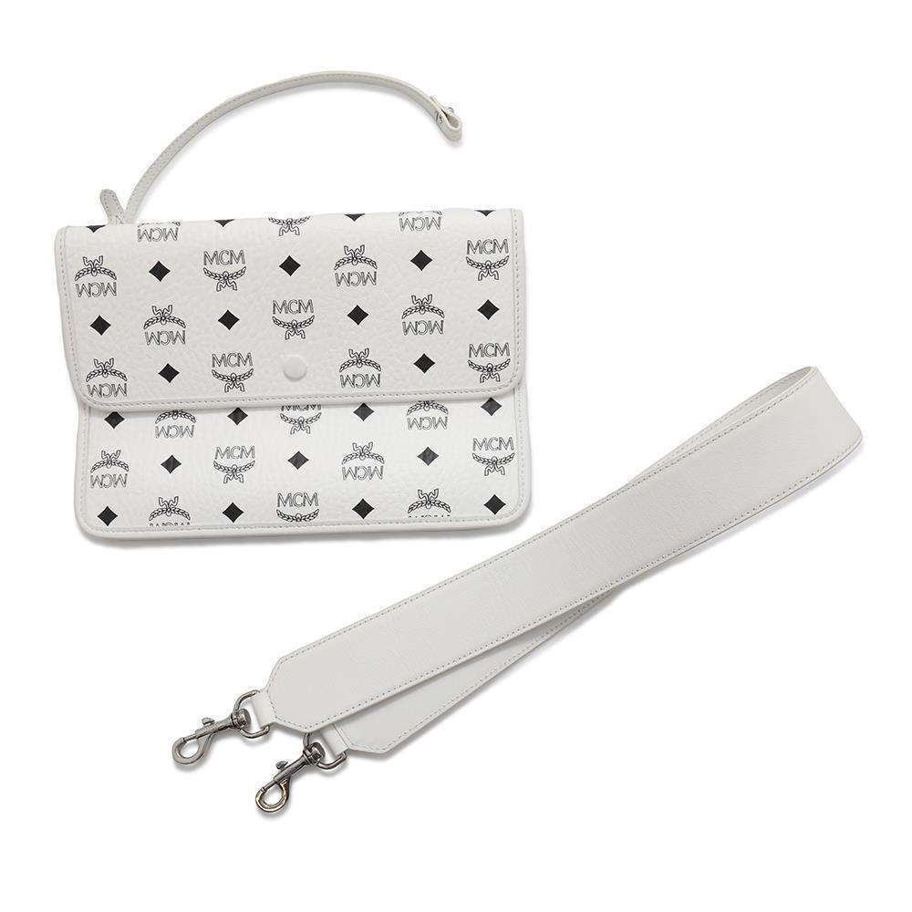 MCM Tote Bag Munchen Extra Large Shoulder Bag White - Picture 15 of 15